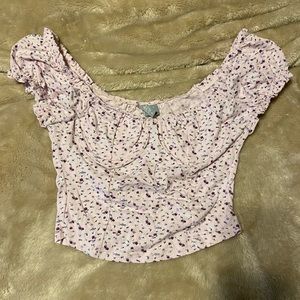Flower crop shirt